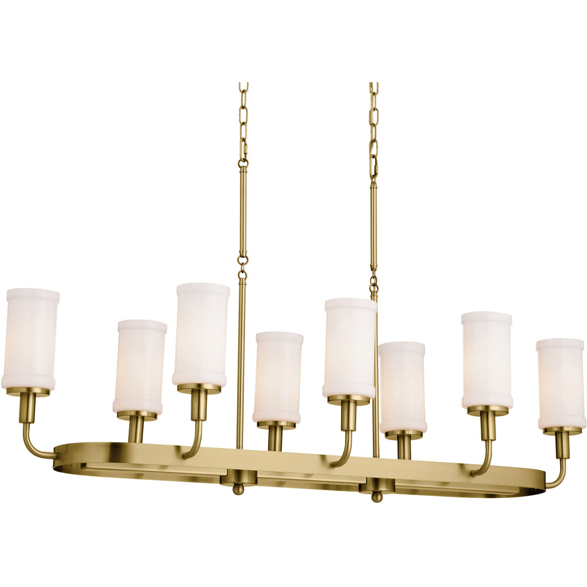Homestead Vetivene 8 Light 17.5 inch Natural Brass Chandelier Linear Ceiling Light