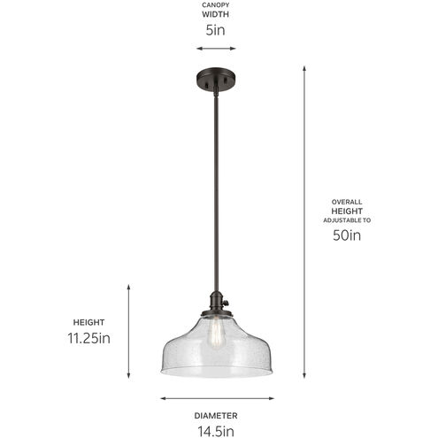 Avery 1 Light Olde Bronze Pendant Ceiling Light