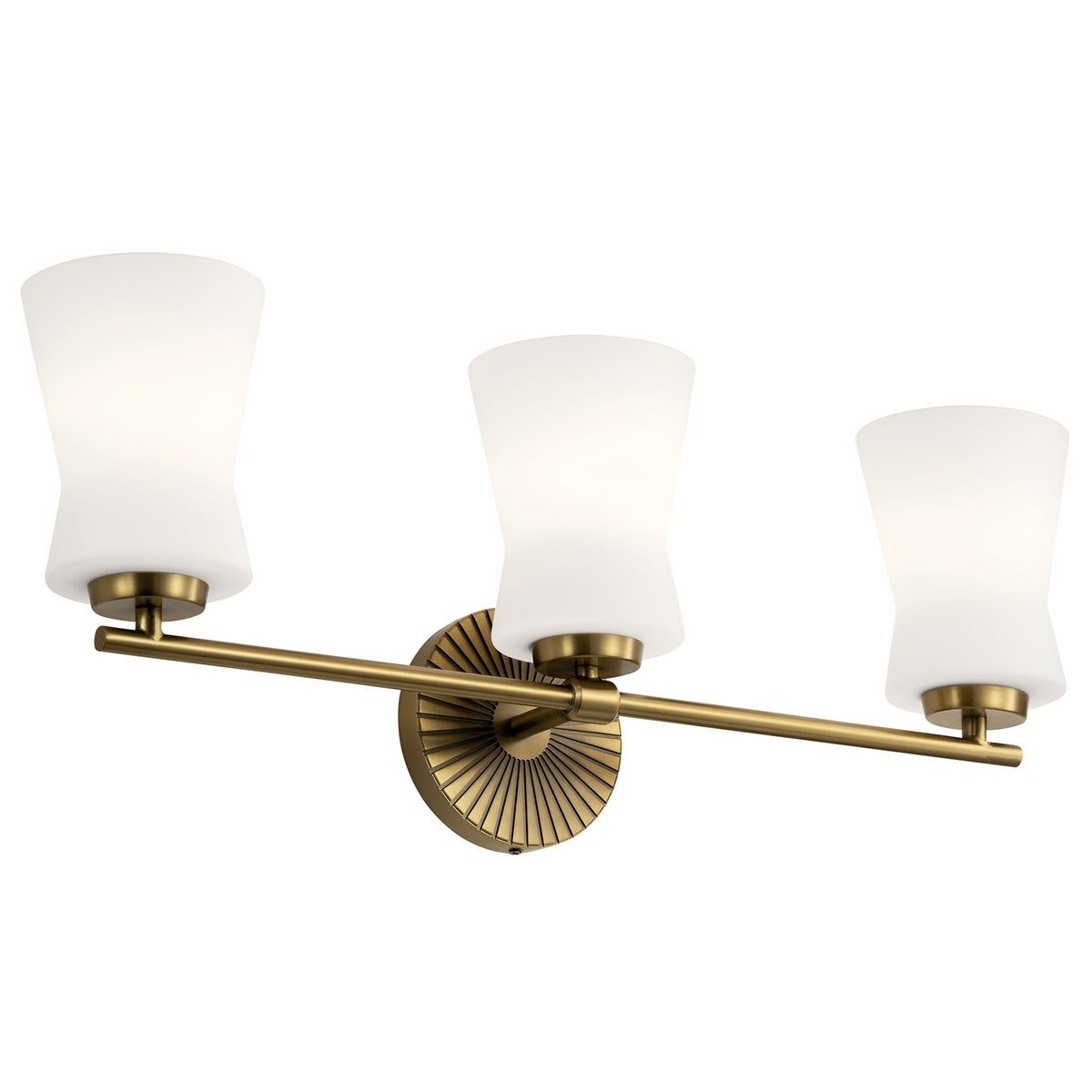 Brianne 3 Light 25 inch Brushed Natural Brass Wall Mount Bath Light Wall Light, 3 Arm