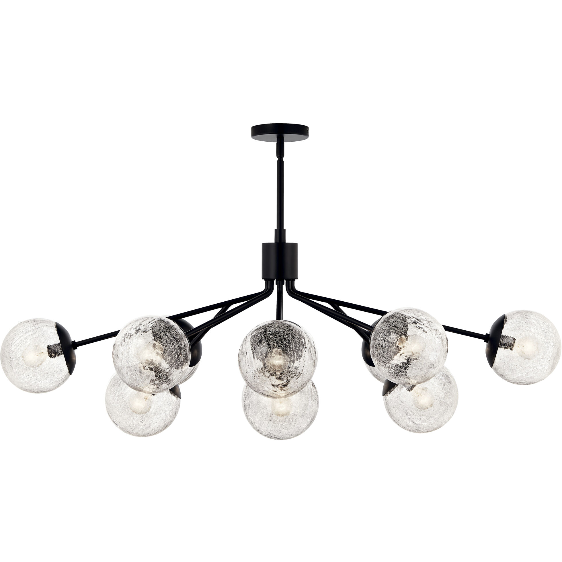 Silvarious 12 Light 26.75 inch Black Chandelier/Semi Flush Ceiling Light