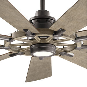 Gentry 65 inch Anvil Iron with Dist Antiq Gray Blades Ceiling Fan in Distressed Antique Gray