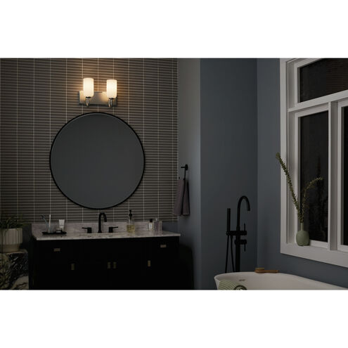 Solia LED 14.25 inch Polished Nickel with Satin Nickel Bathroom Vanity Light Wall Light