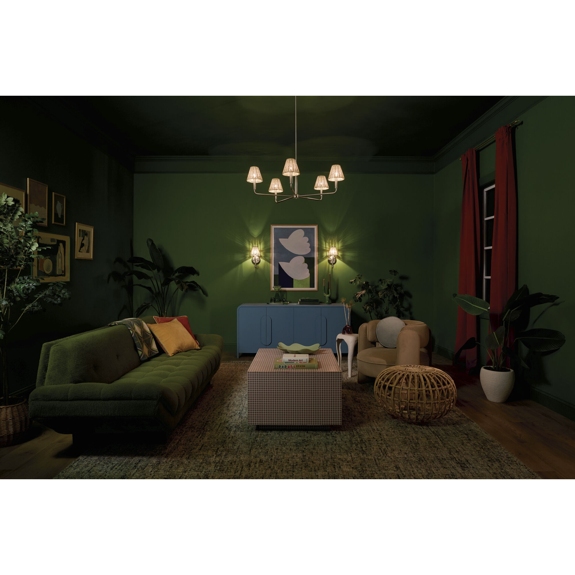 Bekah 5 Light Champagne Bronze Chandelier Ceiling Light