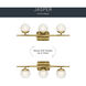 Jasper 3 Light 25 inch Natural Brass Wall Mt Bath 3 Arm Wall Light