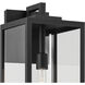 Branner 1 Light 24 inch Black Textured Outdoor Wall, Large