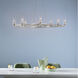 Harpin Linear Chandelier Ceiling Light in Polished Nickel
