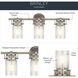 Brinley 3 Light 24 inch Brushed Nickel Wall Mt Bath 3 Arm Wall Light