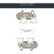 Independence 2 Light 12 inch Brushed Nickel Wall Mt Bath 2 Arm Wall Light