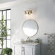 Everett 2 Light 16 inch Brushed Brass Bath Vanity Light Wall Light