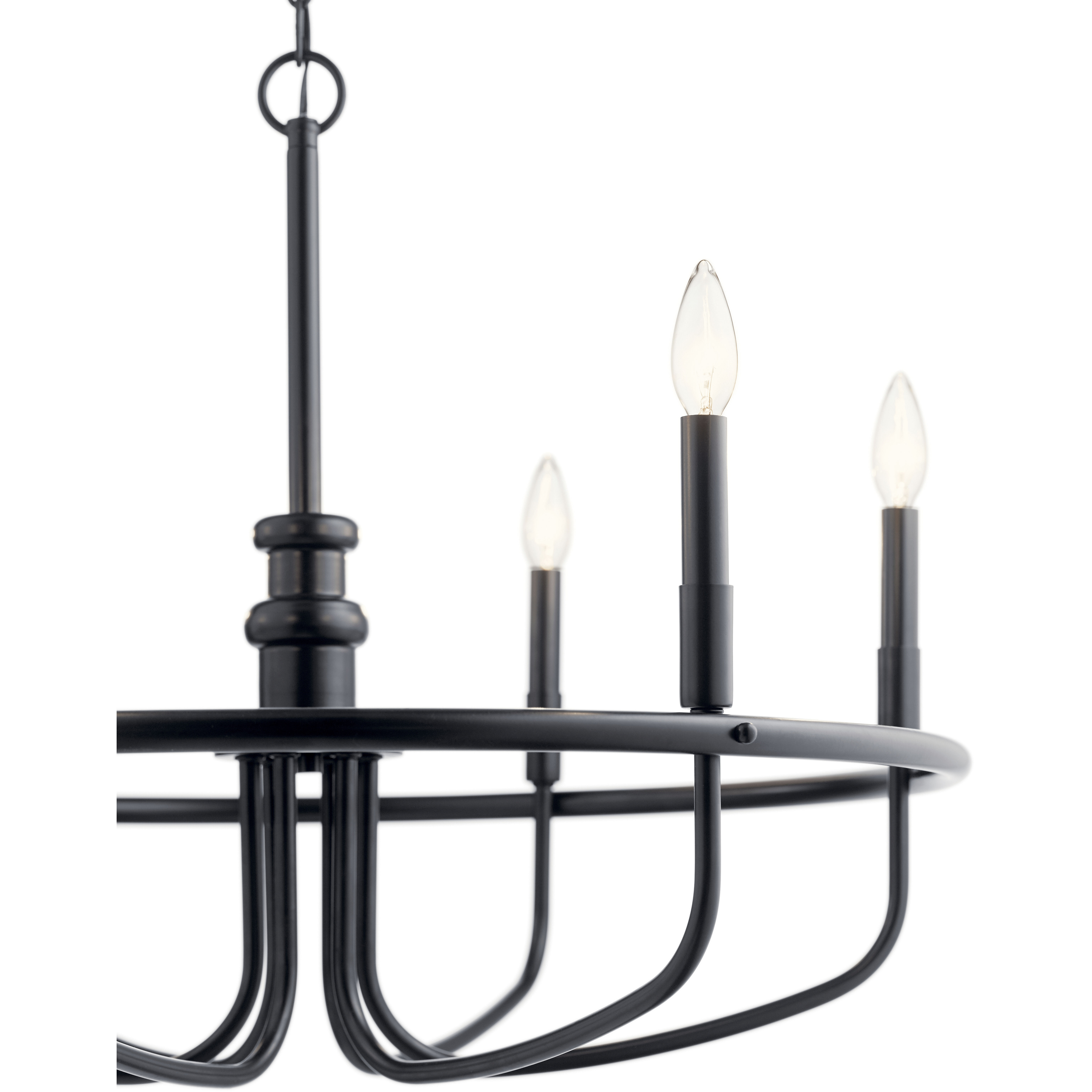 Capitol Hill 6 Light 28.75 inch Black Chandelier 1 Tier Large Ceiling Light, Large