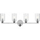 Gioe 4 Light 32.25 inch Chrome Vanity Light Wall Light