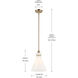 Laria 1 Light Champagne Bronze Pendant Ceiling Light in Opal