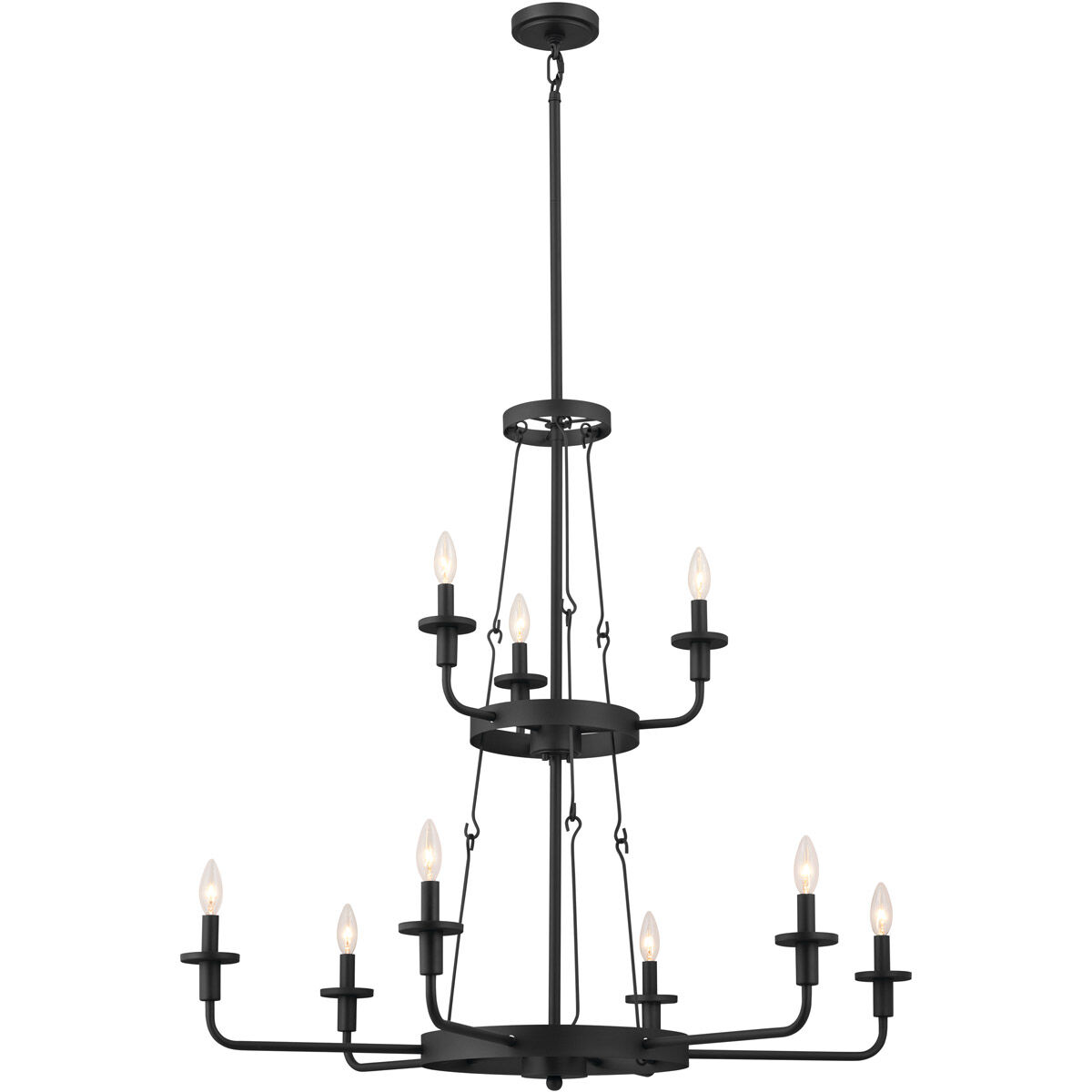 Homestead Vetivene 9 Light 40 inch Textured Black Chandelier Ceiling Light, Vetivene