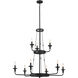 Homestead Vetivene 9 Light 40 inch Textured Black Chandelier Ceiling Light, Vetivene