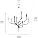 Livadia 8 Light Black Chandelier Ceiling Light, 1 Tier Large