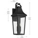 Cleary 2 Light 24 inch Textured Black Outdoor Wall Light