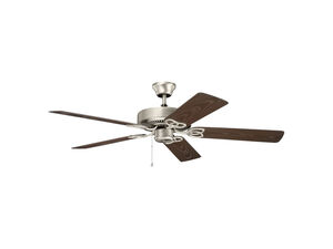 Basics Revisited 52 inch Brushed Nickel with Coffee Mocha Blades Indoor/Outdoor Ceiling Fan