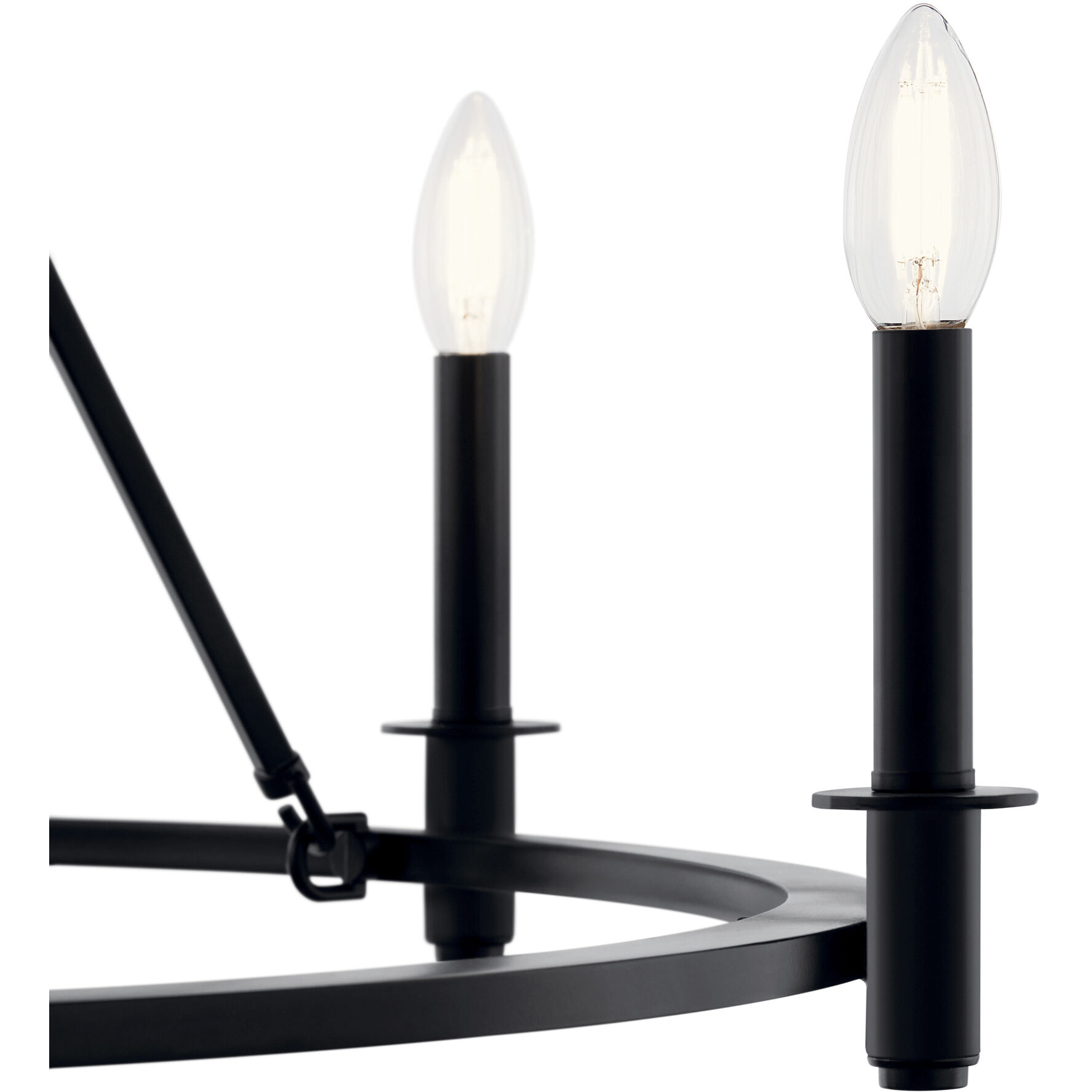Carrick 6 Light Black Chandelier Ceiling Light, 1 Tier Small