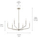 Madden 6 Light Brushed Nickel Chandelier Ceiling Light, 1 Tier Medium