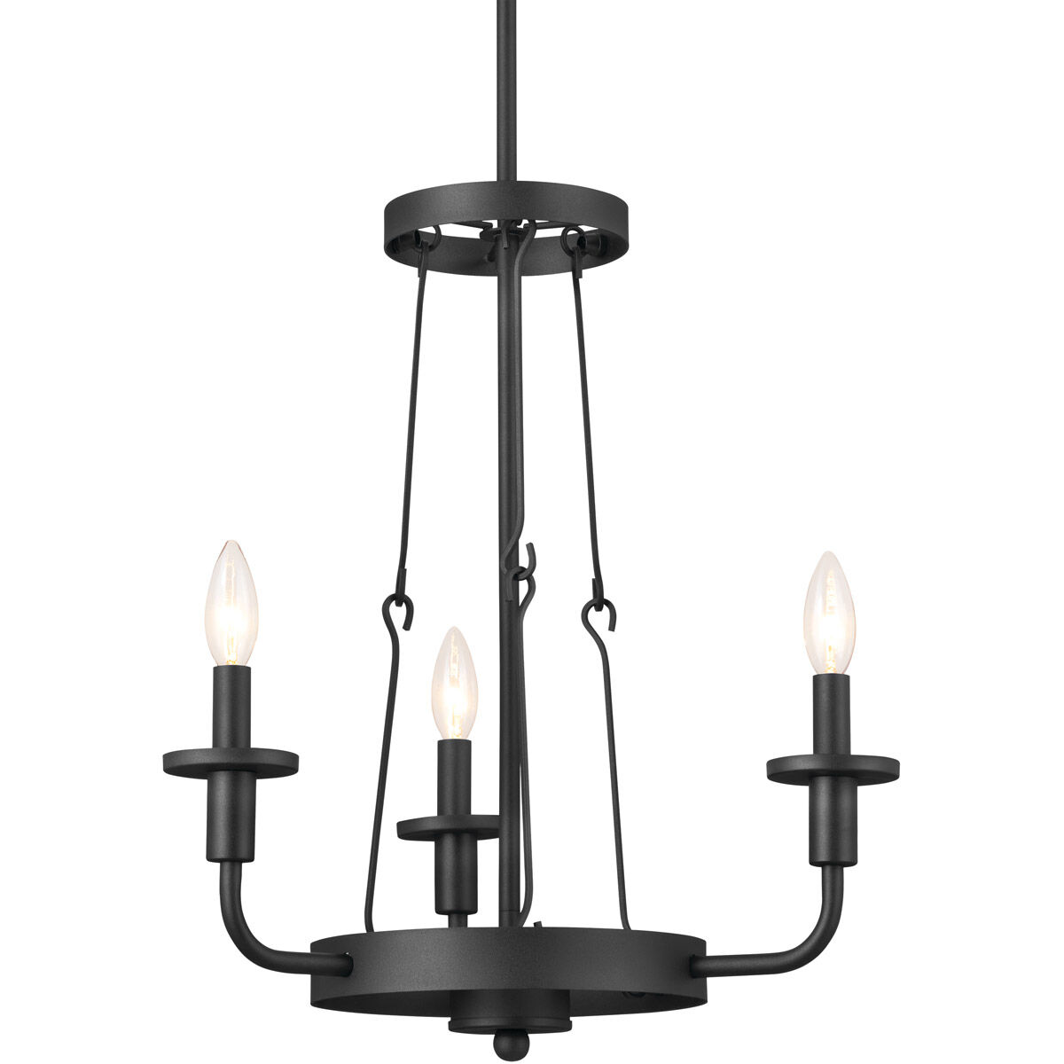 売れ筋がひ！ Kichler 52450BKT Homestead Vetivene 3 Light 20 inch Textured スポーツトイ・アクショントイ