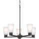 Stamos 5 Light Olde Bronze Chandelier Ceiling Light, Medium, 1 Tier