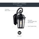 Courtyard 1 Light 18 inch Textured Black Outdoor Wall in A21, Medium