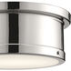Serca 2 Light 14.25 inch Polished Nickel Flush Mount Ceiling Light