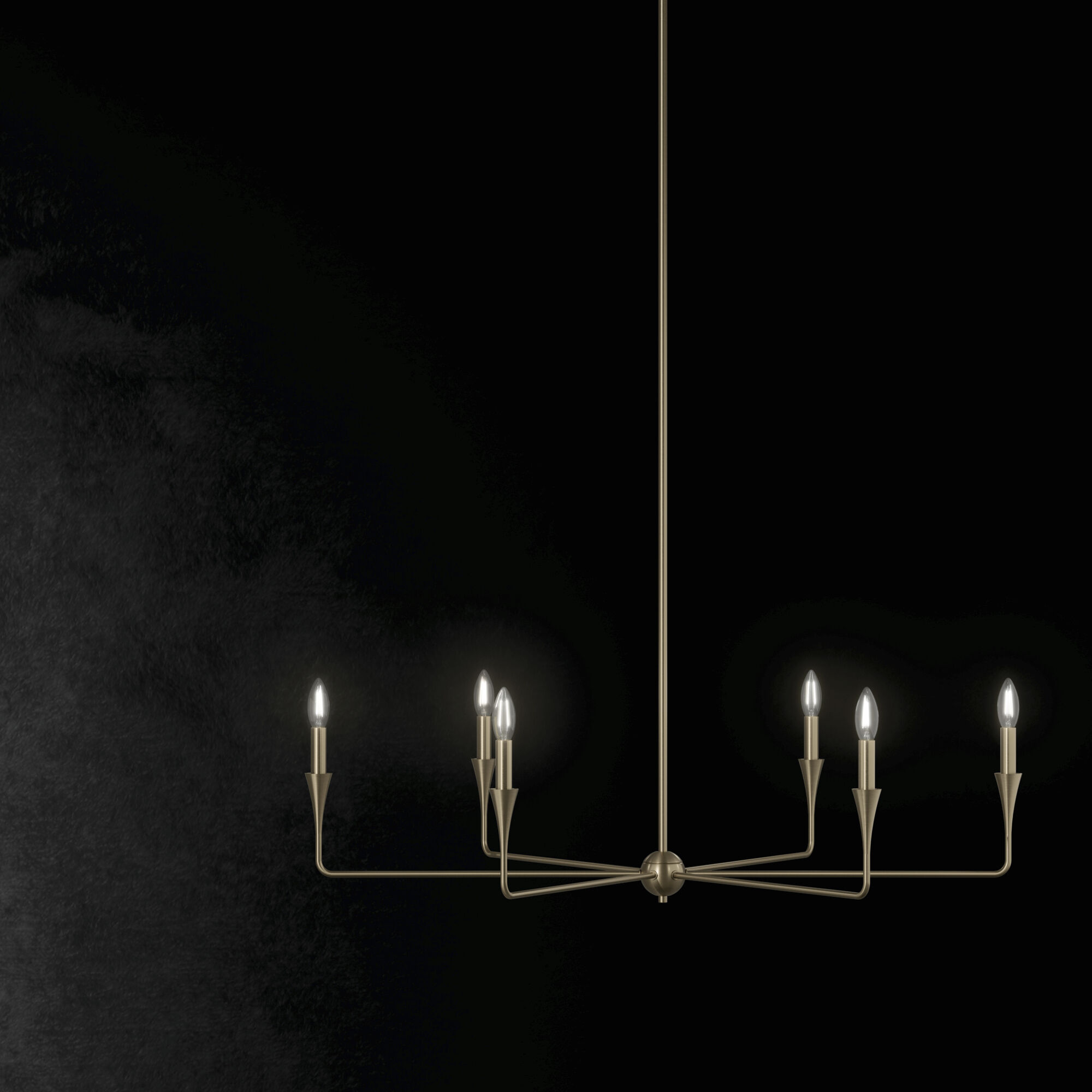 Alvaro 6 Light Champagne Bronze Chandelier Ceiling Light, 1 Tier Medium