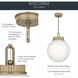 Andorra 1 Light Champagne Bronze Pendant Ceiling Light