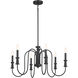 Homestead Karthe 6 Light 29 inch Black Chandelier Ceiling Light, Karthe