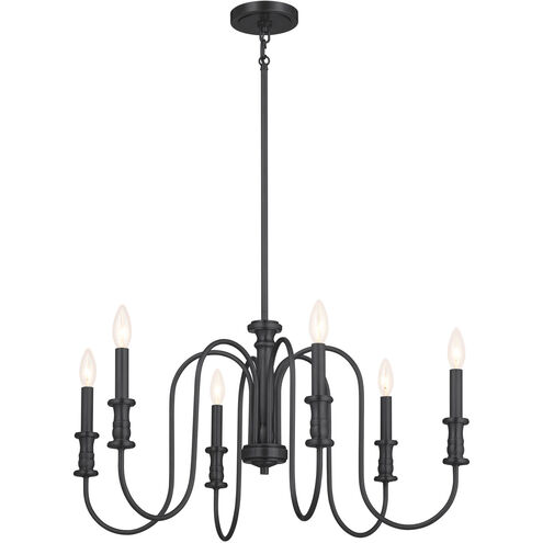 Homestead Karthe 6 Light 29 inch Black Chandelier Ceiling Light, Karthe