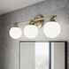 Benno 3 Light 24.5 inch Champagne Bronze Bath Bracket Wall Light, 3 Arm