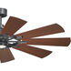 Gentry 60 inch Anvil Iron with Distressed Antique Gray/Walnut Blades Ceiling Fan