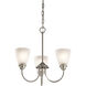 Jolie LED 18 inch Brushed Nickel Mini Chandelier Ceiling Light