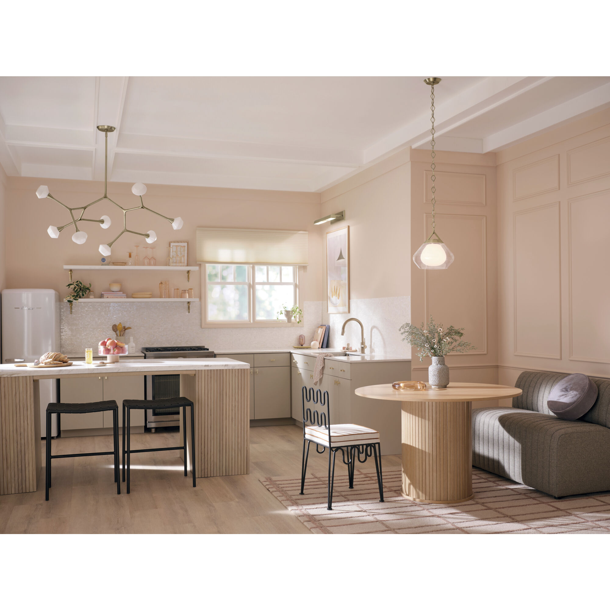 Cassius 8 Light 26.5 inch Champagne Bronze Chandelier Ceiling Light, Convertible