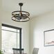 Cavelli 13 inch Satin Natural Bronze with Sat Nat Bronze Blades Ceiling Fan
