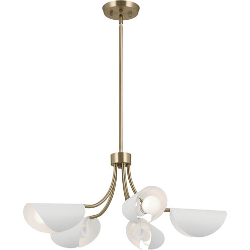 Arcus LED 29.25 inch Champagne Bronze with White Convertible Chandelier Ceiling Light