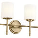 Ali 4 Light 32.5 inch Brushed Natural Brass Bath Vanity Light Wall Light