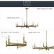 Erzo 8 Light 35.5 inch Natural Brass Chandelier 1 Tier Large Ceiling Light, 1 Tier Large