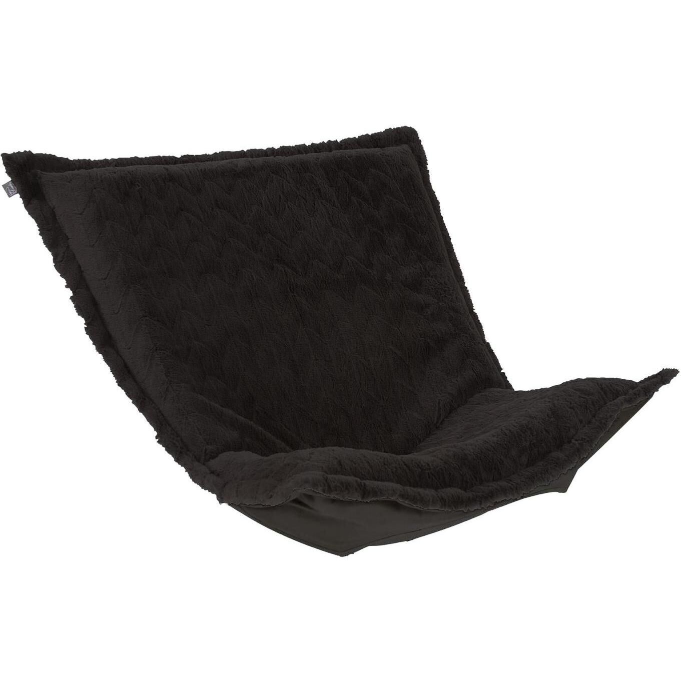 Puff 40 inch Angora Ebony Cushion