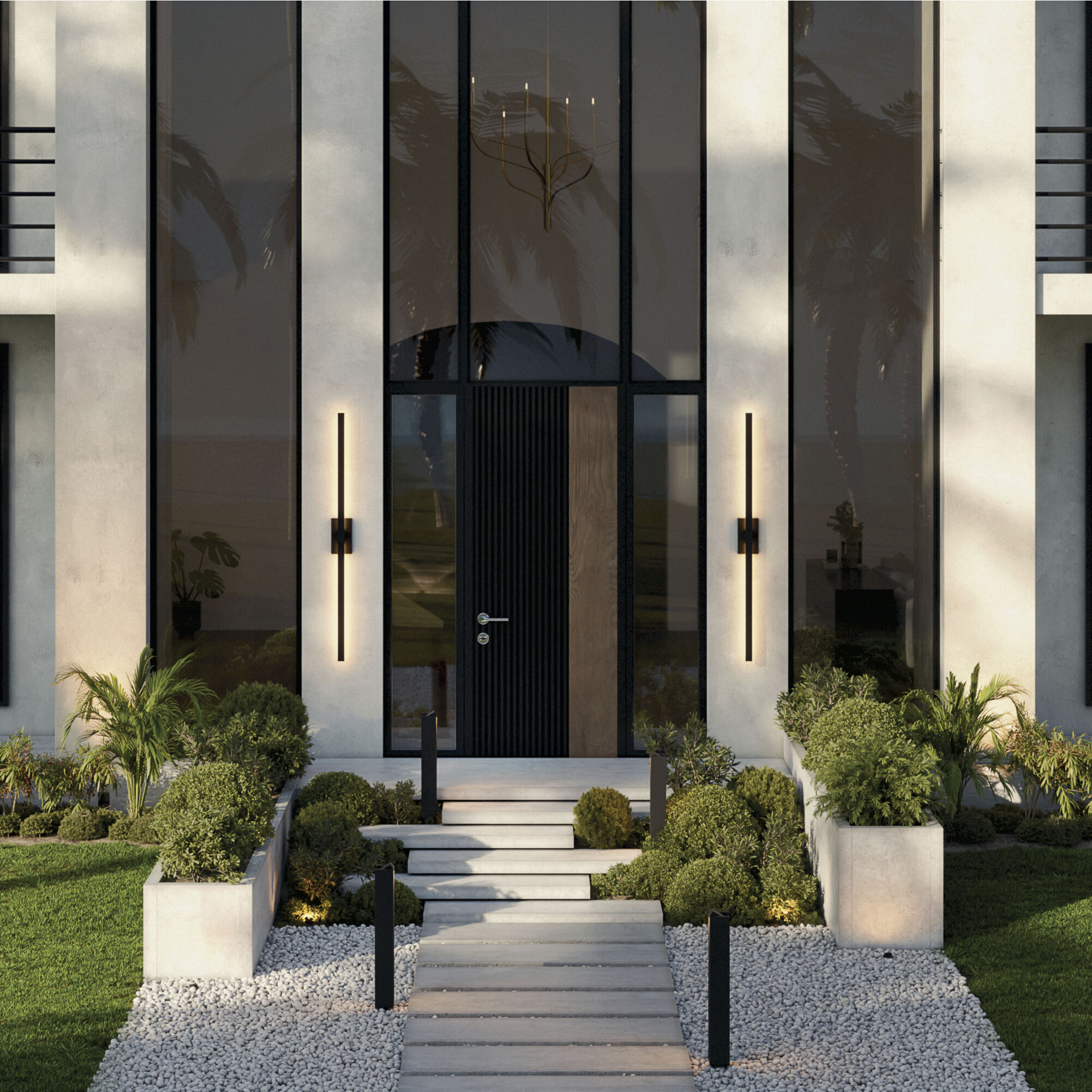 Nocar LED 60 inch Textured Black Outdoor Wall Light