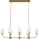 Adeena 8 Light 20.75 inch Brushed Natural Brass Chandelier Ceiling Light