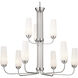 Truby 9 Light 34 inch Polished Nickel Chandelier Ceiling Light, Large