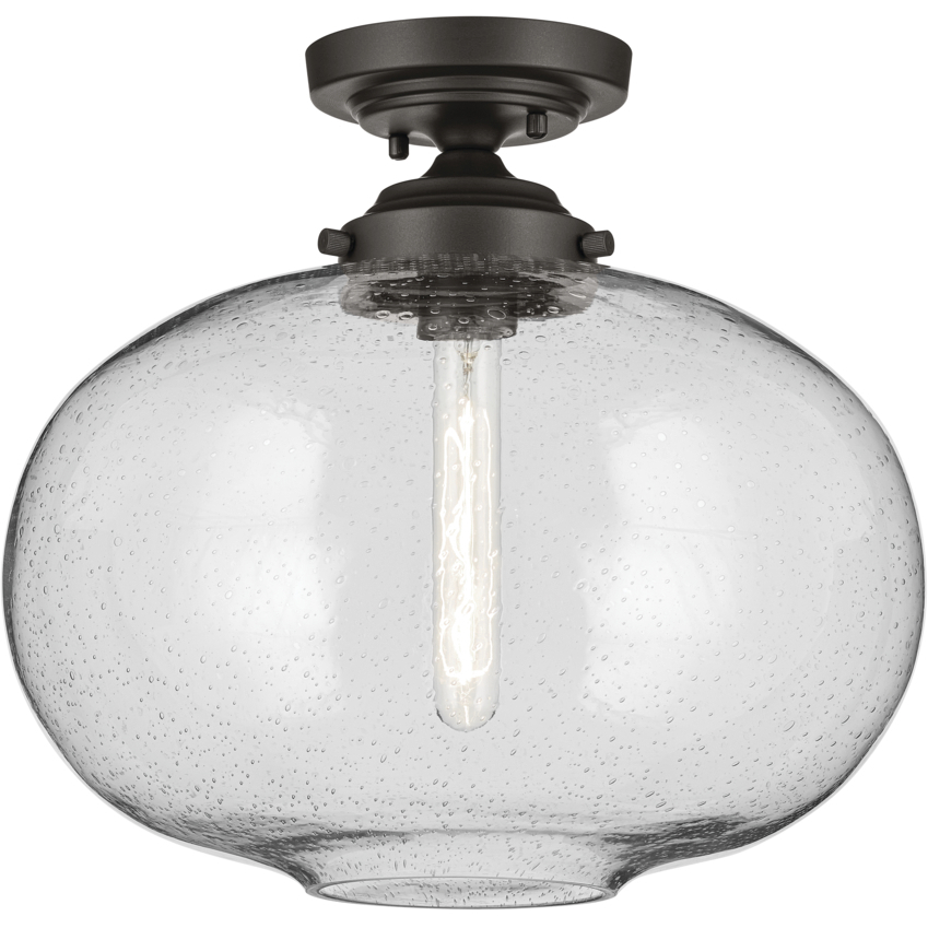 Avery 1 Light Olde Bronze Semi Flush Ceiling Light