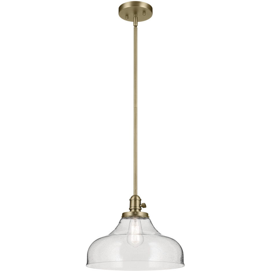 Avery 1 Light Natural Brass Pendant Ceiling Light