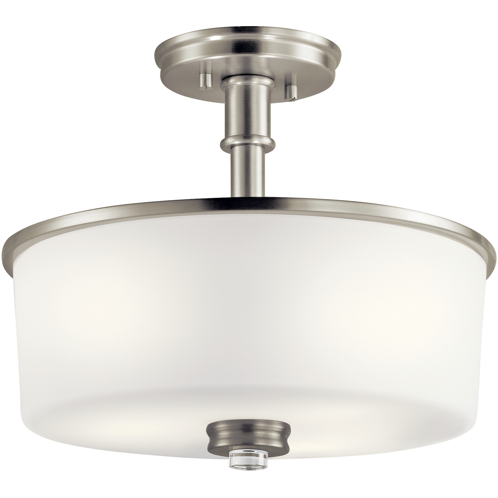Joelson 3 Light 14 inch Brushed Nickel Semi Flush Light Ceiling Light in Incandescent