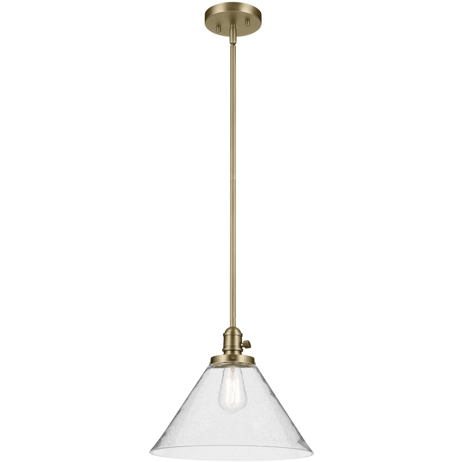 Avery 1 Light Natural Brass Pendant Ceiling Light