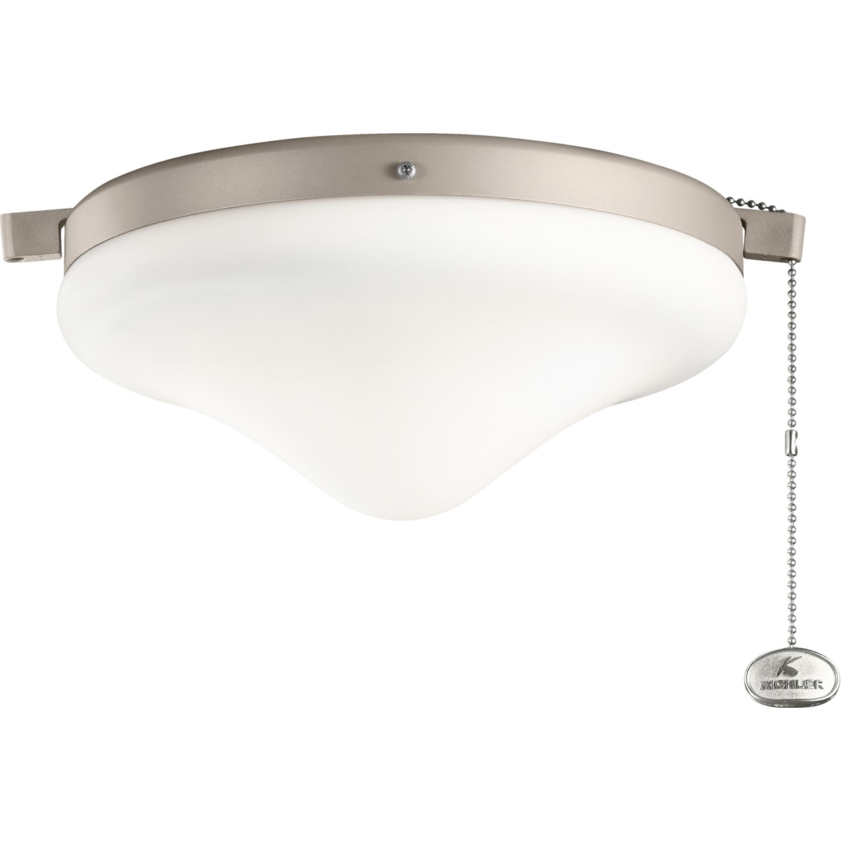 Accessory LED LED Integrated Antique Satin Silver Fan Light Kits in 2700K