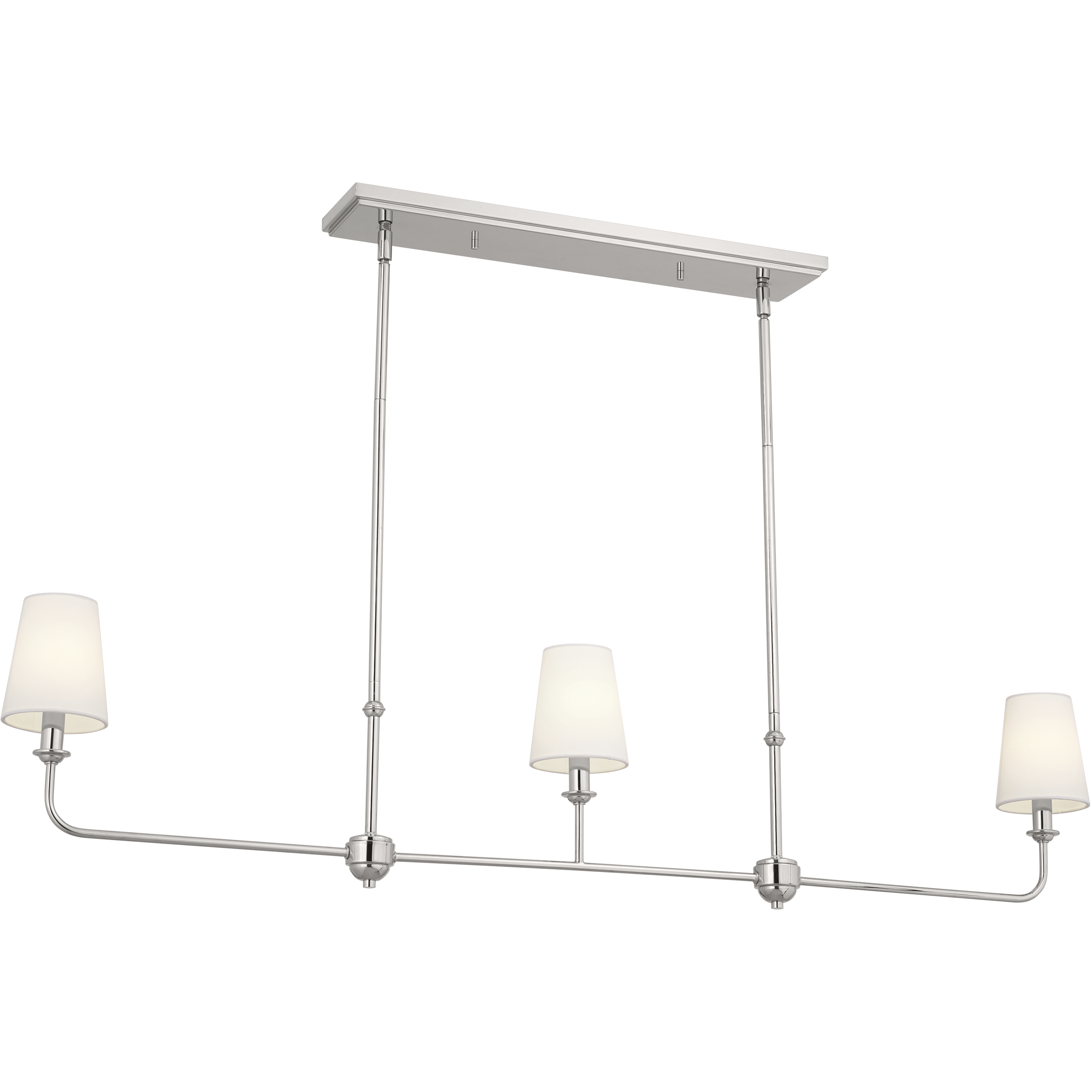 Pallas 3 Light 4.5 inch Polished Nickel Chandelier Linear Ceiling Light