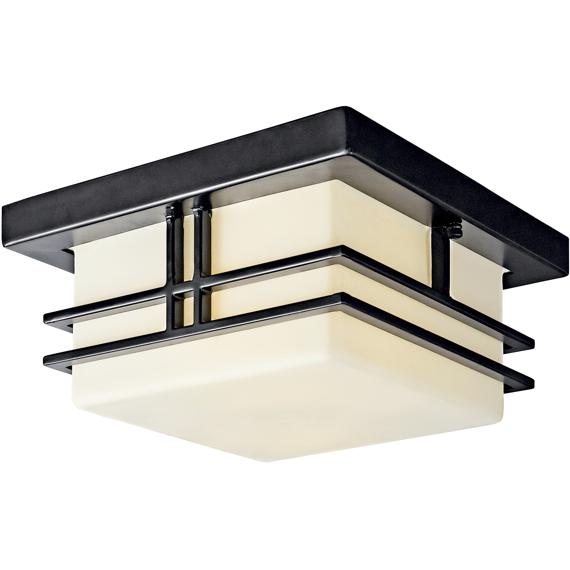 Tremillo 2 Light 12 inch Black Outdoor Flush & Semi Flush Mt